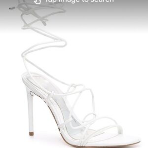 Elegant White Strappy Heels